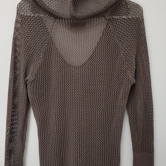 Ann Taylor Loft Open Stitch Hoodie • 100% Cotton • Sm • Taupe - Picture 5 of 16